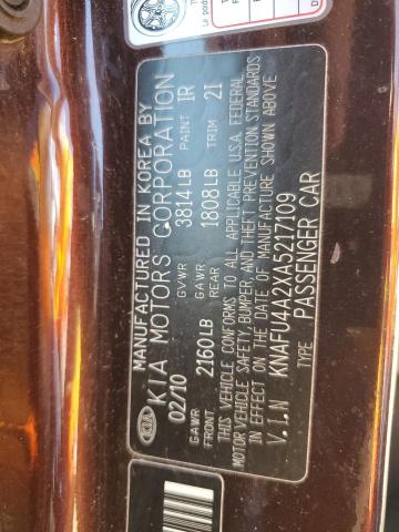 2010 Kia Forte Ex VIN: KNAFU4A2XA5217109 Lot: 62668924