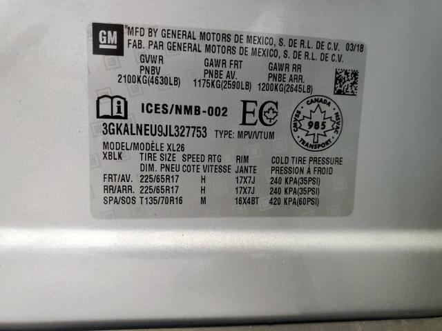 2018 GMC Terrain Sle VIN: 3GKALNEU9JL327753 Lot: 63096184