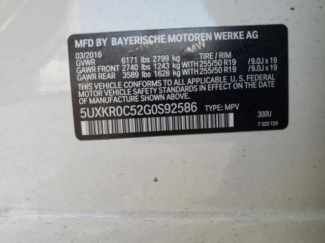 2016 BMW X5 XDRIVE3 - 5UXKR0C52G0S92586