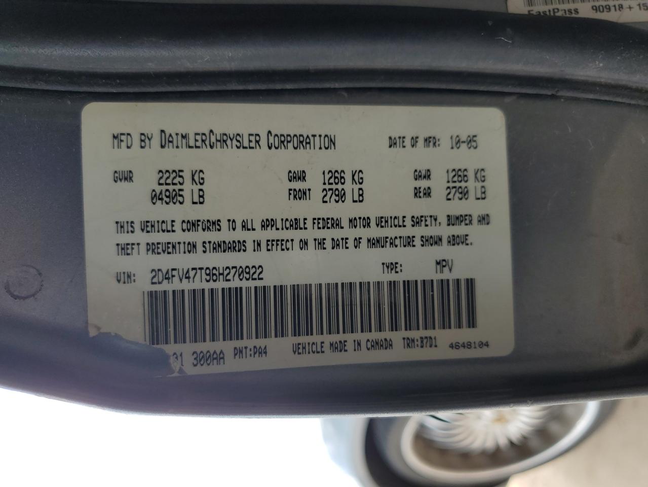 2D4FV47T96H270922 2006 Dodge Magnum Se