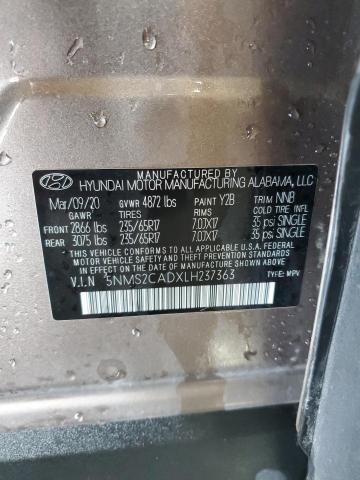 2020 Hyundai Santa Fe Se VIN: 5NMS2CADXLH237363 Lot: 62447124