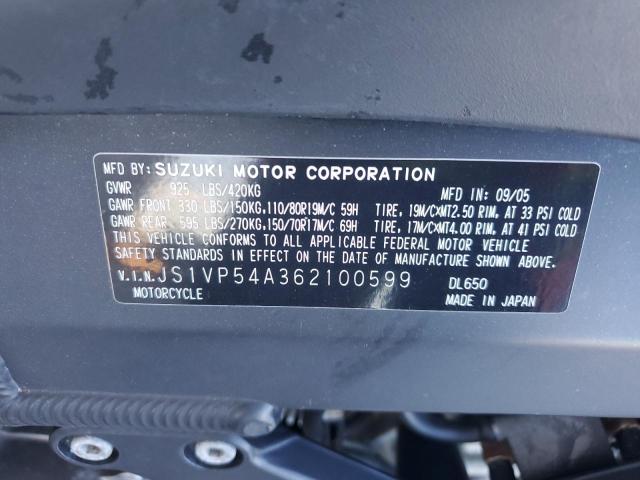 2006 SUZUKI DL650 K - JS1VP54A362100599
