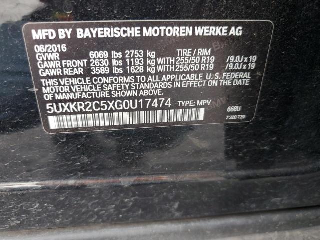 VIN 5UXKR2C5XG0U17474 2016 BMW X5, Sdrive35I no.13