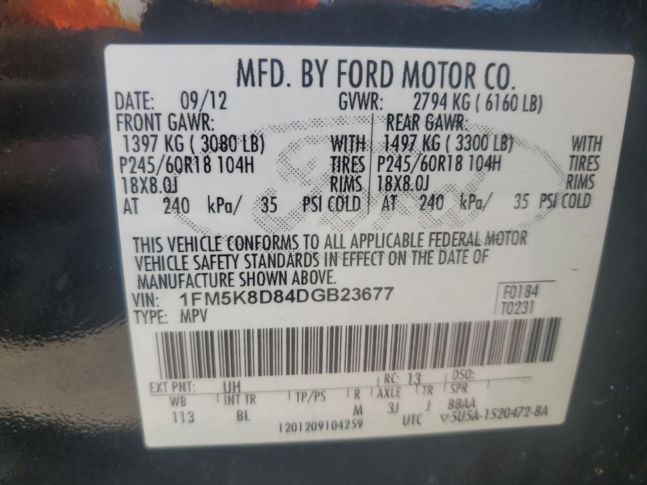 1FM5K8D84DGB23677 2013 Ford Explorer Xlt