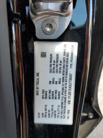 5YJ3E1EA3LF736457 2020 TESLA MODEL 3 - Image 12