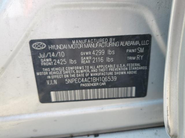 2011 Hyundai Sonata Se VIN: 5NPEC4AC1BH106539 Lot: 62356244