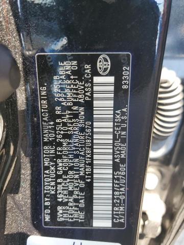 2015 TOYOTA CAMRY LE - 4T1BF1FK8FU875670