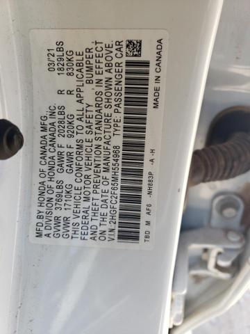 2021 HONDA CIVIC LX - 2HGFC2F65MH554968