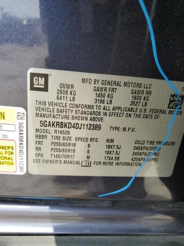 VIN 5GAKRBKD4DJ112389 2013 Buick Enclave no.14