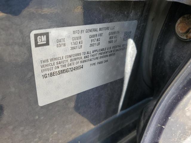 2016 CHEVROLET CRUZE LT - 1G1BE5SM5G7249654