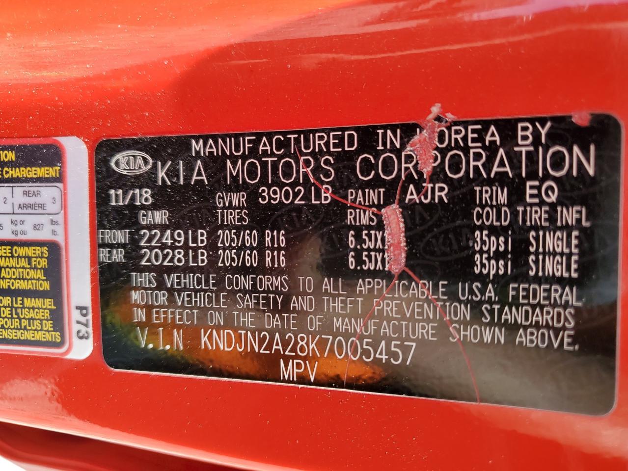 KNDJN2A28K7005457 2019 Kia Soul