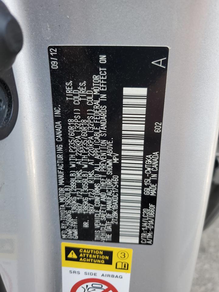 2T2BK1BAXDC175460 2013 Lexus Rx 350 Base