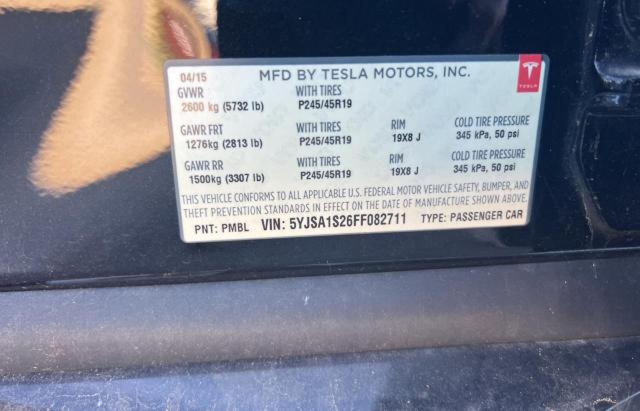 5YJSA1S26FF082711 2015 Tesla Model S 70D