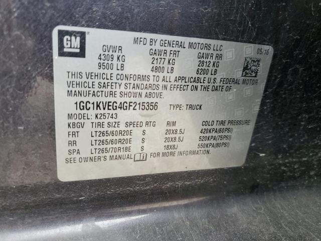 2016 CHEVROLET SILVERADO - 1GC1KVEG4GF215356