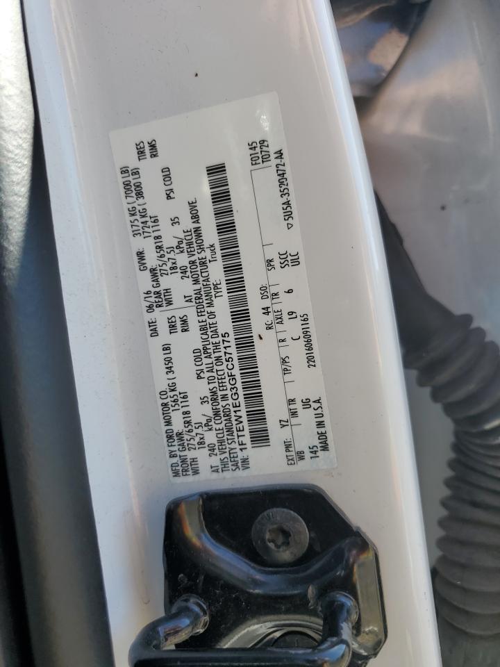 1FTEW1EG3GFC57175 2016 Ford F150 Supercrew