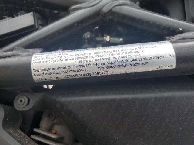 2009 DUCATI MONSTER 69 ZDM1RADN29B005177