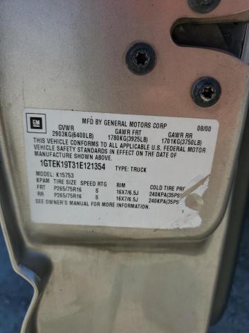 2001 GMC New Sierra K1500 VIN: 1GTEK19T31E121354 Lot: 61345414