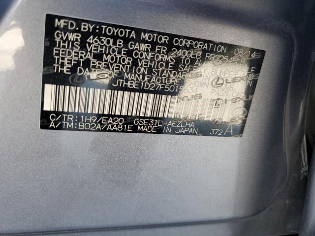 2015 Lexus Is 350 VIN: JTHBE1D27F5015634 Lot: 62919144