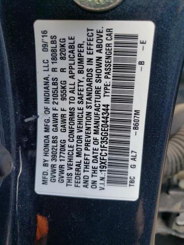 2016 HONDA CIVIC EX - 19XFC1F35GE044344