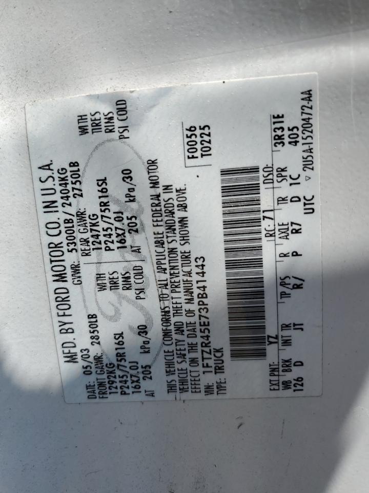 1FTZR45E73PB41443 2003 Ford Ranger Super Cab