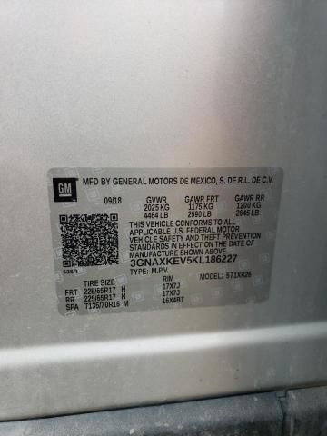 2019 Chevrolet Equinox Lt VIN: 3GNAXKEV5KL186227 Lot: 61902234