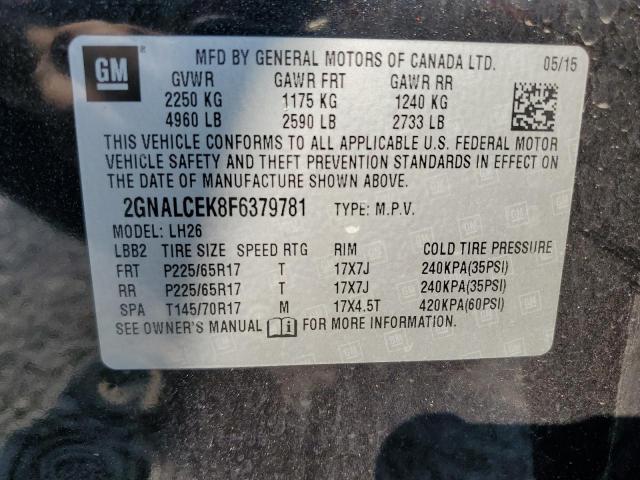 2015 CHEVROLET EQUINOX LT - 2GNALCEK8F6379781