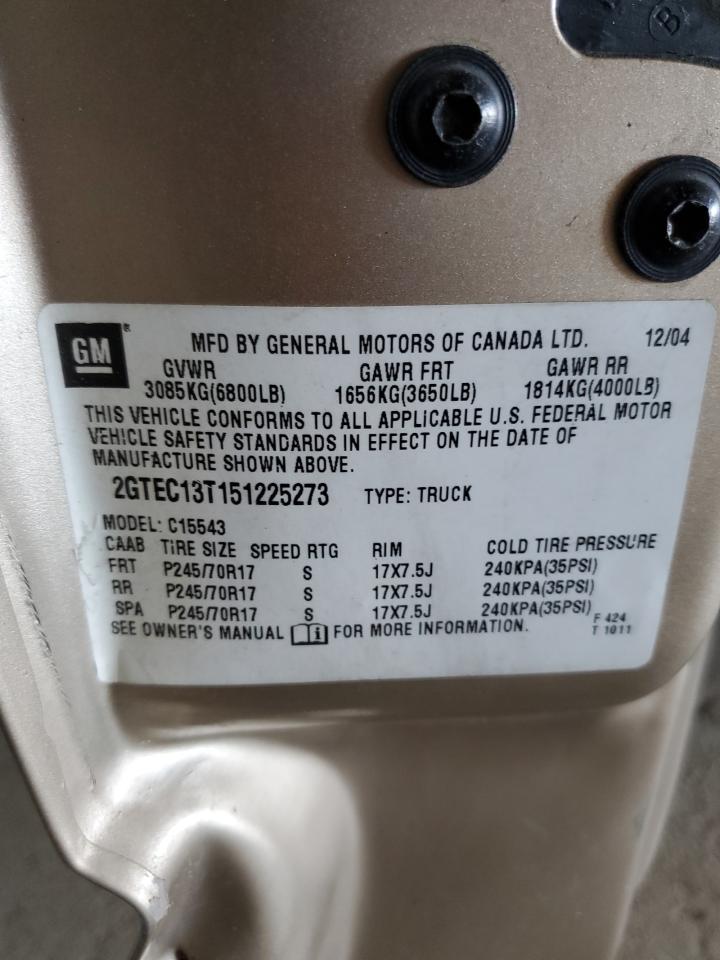 2GTEC13T151225273 2005 GMC New Sierra C1500