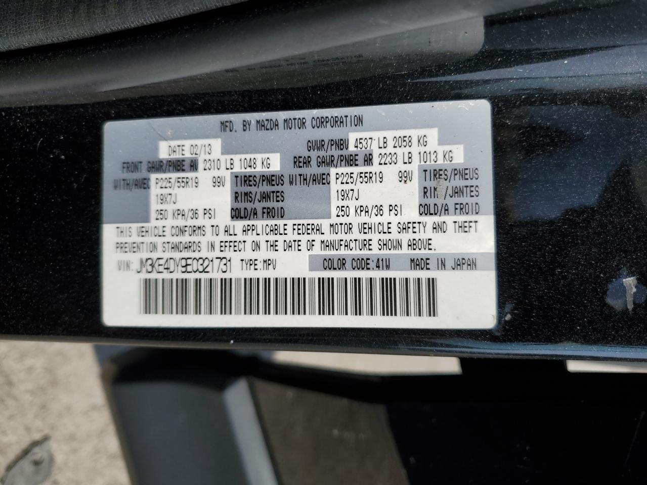 JM3KE4DY9E0321731 2014 Mazda Cx-5 Gt