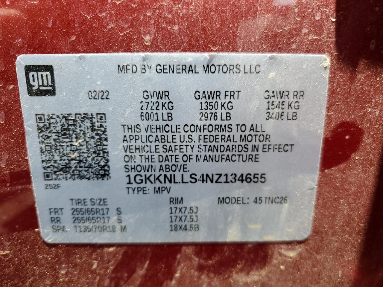 Lot #2952871776 2022 GMC ACADIA AT4