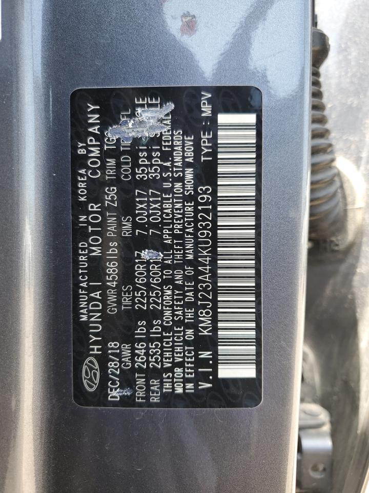 KM8J23A44KU932193 2019 Hyundai Tucson Se