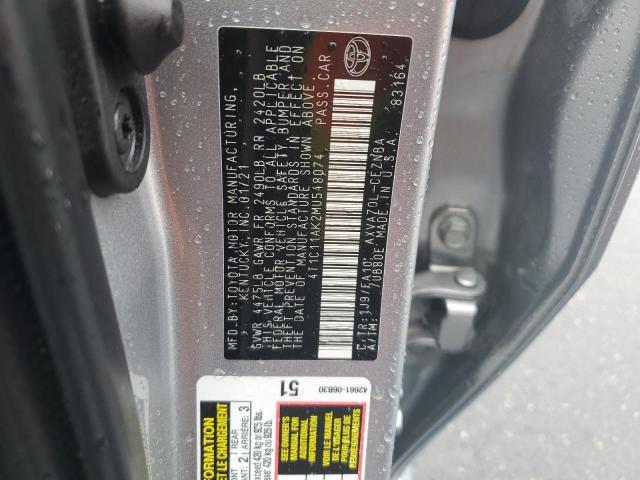 2021 TOYOTA CAMRY LE - 4T1C11AK2MU548074