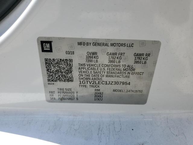 2018 GMC Sierra K1500 VIN: 1GTV2LEC1JZ307954 Lot: 61419624