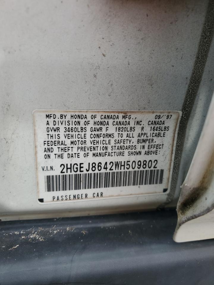 2HGEJ8642WH509802 1998 Honda Civic Ex