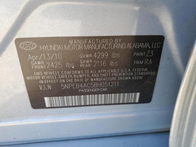 2011 Hyundai Sonata Gls VIN: 5NPEB4AC5BH051211 Lot: 60795634