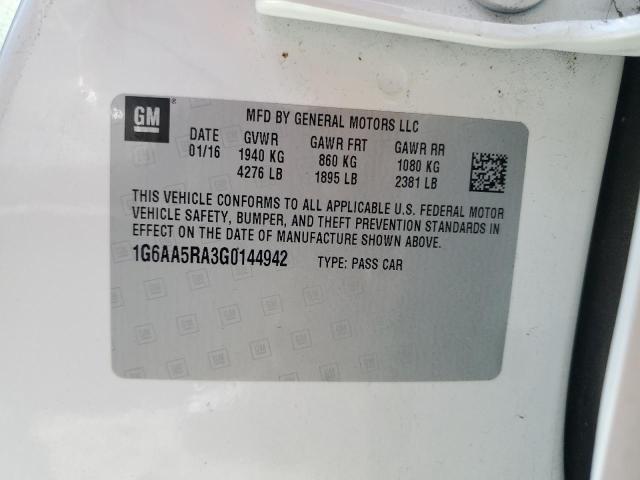2016 Cadillac Ats VIN: 1G6AA5RA3G0144942 Lot: 60517424