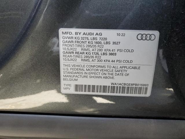 2023 AUDI E-TRON S P WA1ACBGE8PB015993