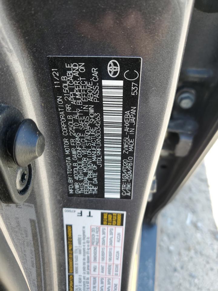 Lot #3034387093 2022 TOYOTA PRIUS LE