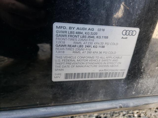 VIN WA1EFCFS5GR018833 2016 AUDI Q3 no.13