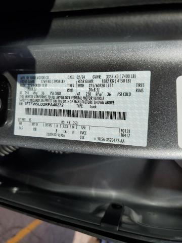 2024 FORD F150 LARIA - 1FTFW5LD2RFA40272