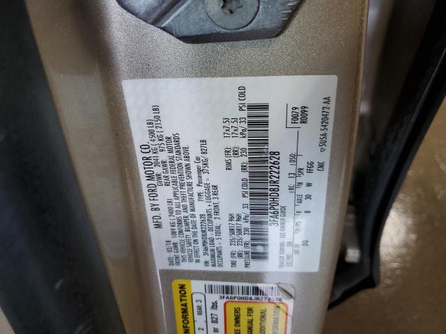 VIN 3FA6P0HD8JR222628 2018 Ford Fusion, SE no.12