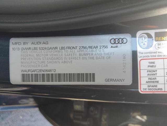 2014 Audi A6 Premium Plus VIN: WAUFGAFC2EN064612 Lot: 60972164