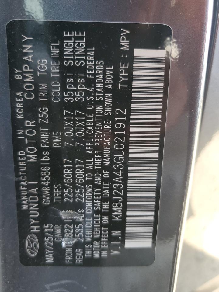 KM8J23A43GU021912 2016 Hyundai Tucson Se