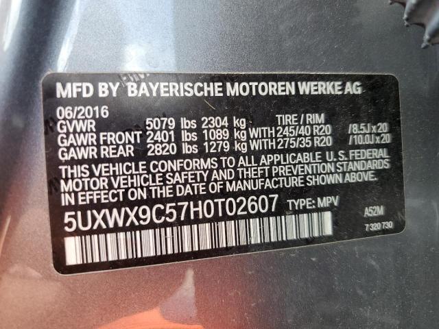 VIN 5UXWX9C57H0T02607 2017 BMW X3, Xdrive28I no.13