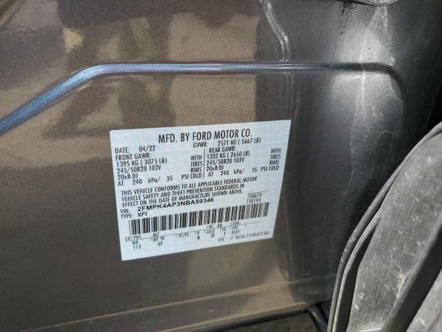 2022 FORD EDGE ST - 2FMPK4AP3NBA59346