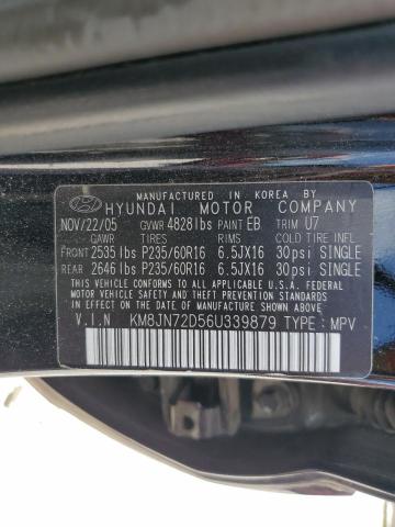 2006 Hyundai Tucson Gls VIN: KM8JN72D56U339879 Lot: 62288764