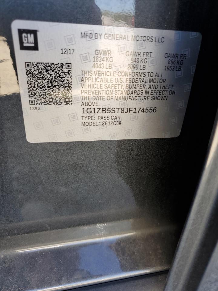 1G1ZB5ST8JF174556 2018 Chevrolet Malibu Ls