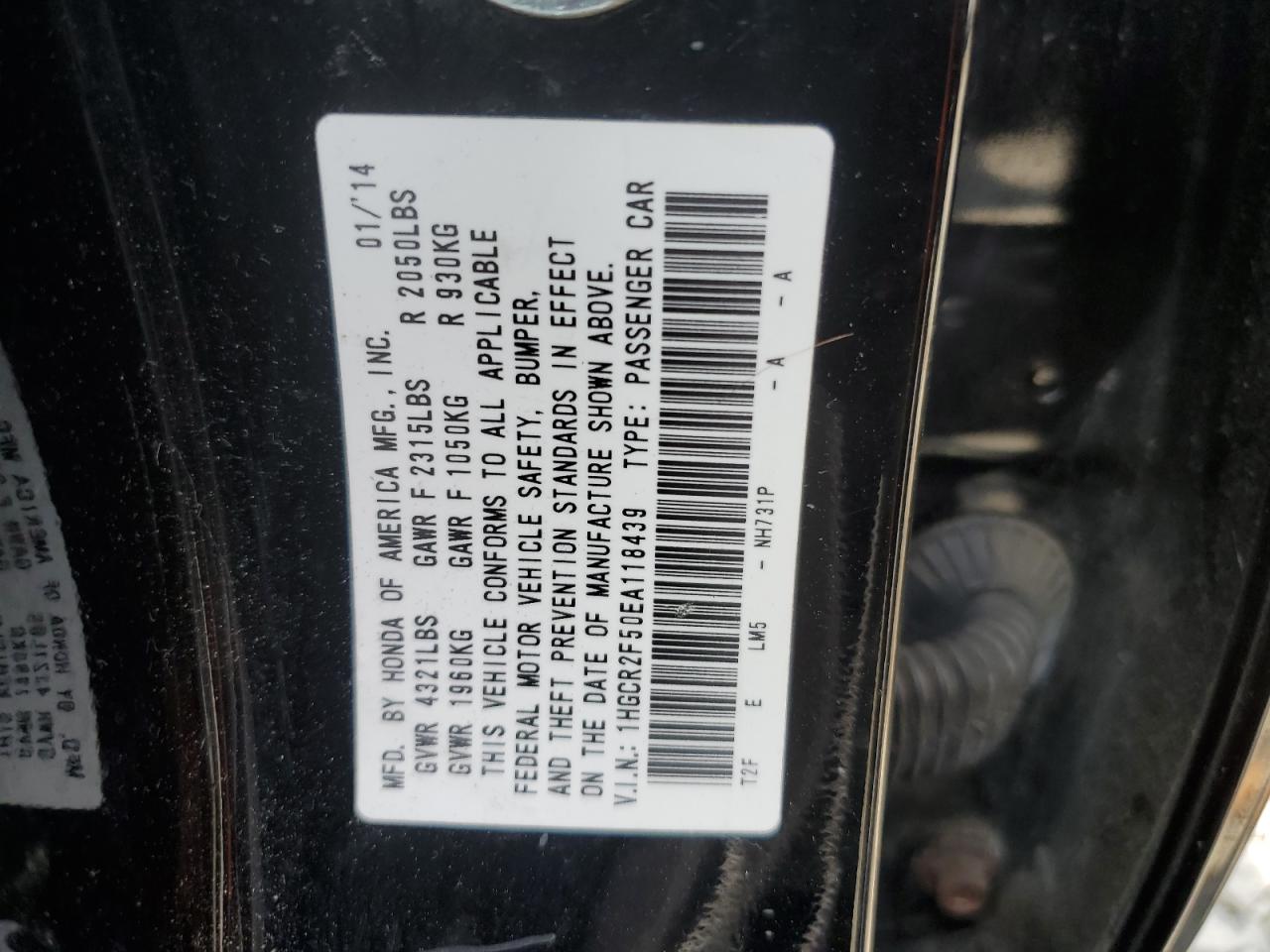 Lot #2972318521 2014 HONDA ACCORD SPO