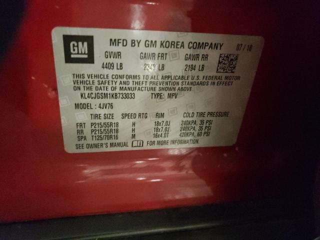 2019 Buick Encore Essence VIN: KL4CJGSM1KB733033 Lot: 62117584