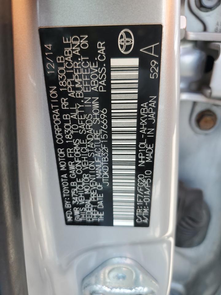 JTDKDTB32F1576696 2015 Toyota Prius C