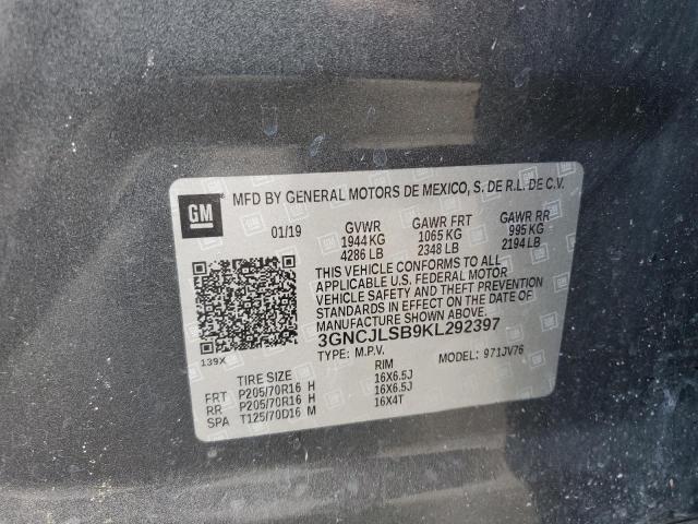 2019 CHEVROLET TRAX 1LT - 3GNCJLSB9KL292397